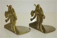 Vintage Golfer Art Deco Brass Bookends