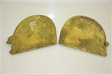 Vintage Golfer Art Deco Brass Bookends