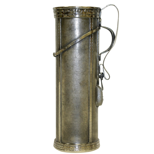 Vintage Derby Silver Plate Co. Golf Bag Container