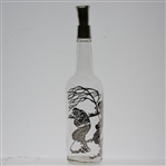 Vintage Sterling Silver Inlay Glass Decanter w/ Silver Stopper