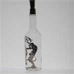 Vintage Sterling Silver Inlay Glass Decanter w/ Silver Stopper