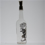 Vintage Sterling Silver Inlay Glass Decanter w/ Silver Stopper