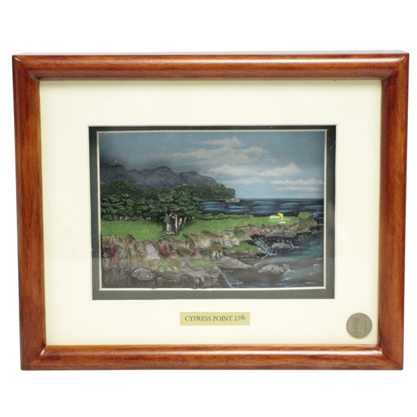 Cypress Point Club 7th Hole Shadowbox Presentation by Fairway Replicas in Box