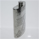 St. Andrews 'The Old Course' Pewter Flask with Course Layout - Good Condition