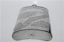 St. Andrews 'The Old Course' Pewter Flask with Course Layout - Good Condition