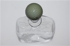Deep Etched Glass Golfer Decanter w/ Stopper