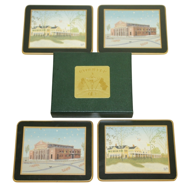 1999 Ryder Cup at The Country Club Brookline Coasters Set by Kedron Design in England