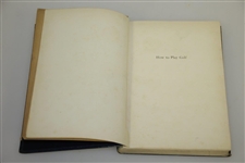 1897 'How to Play Golf' Book by H.J. Whigham