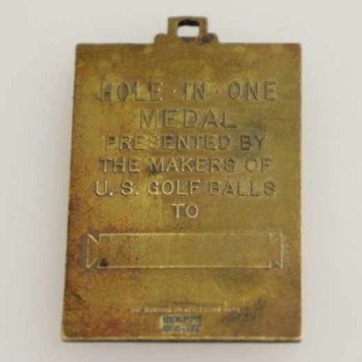 Vintage Hole-In-One Genuine Bronze Medal Charm by The Robbins Co