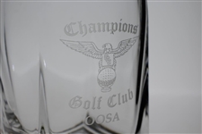 Champions Golf Club Etched Glass Decanter w/ Stopper