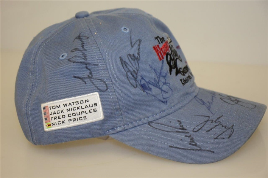 Jack Nicklaus, Gary Player, Tom Watson Signed Skins Champions Game Hat w/ Others JSA ALOA