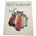 Gene Littler Signed 1961 US Open at Oakland Hills CC Program JSA ALOA