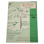 1968 Masters Tournament Spectator Guide - Bob Goalby Winner