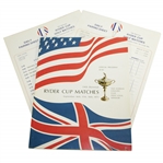 1971 The Ryder Cup at Old Warson Country Club Program & Pairing Sheets