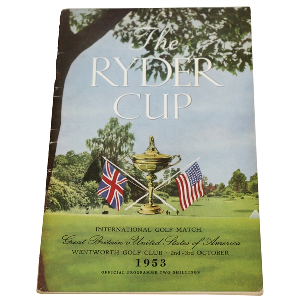 1953 Ryder Cup at Wentworth GC Official Program - USA 6 1/2 - 5 1/2
