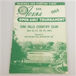 1962 Texas Open Program w/ Scorecard - Arnold Palmer Win