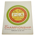 1971 PGA Championship at PGA National Program - Nicklaus Win