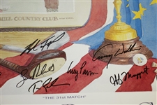 1995 Ryder Cup at Oak Hill Country Club Team USA Signed Poster JSA ALOA