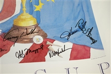 1995 Ryder Cup at Oak Hill Country Club Team USA Signed Poster JSA ALOA
