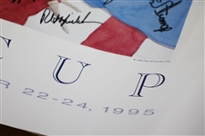 1995 Ryder Cup at Oak Hill Country Club Team USA Signed Poster JSA ALOA