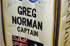 Greg Norman's Personal 2009 Presidents Cup Bag Signed by International Team JSA ALOA