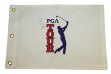 Major Champions Single Signed Embroidered Golf Flags JSA Certs