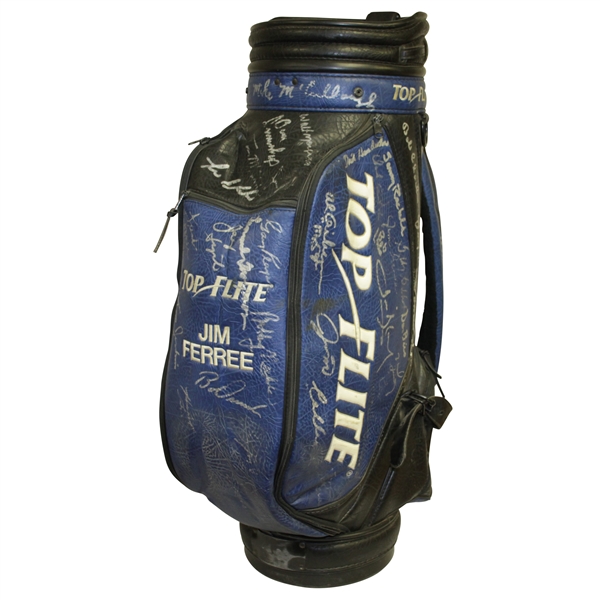 Jim Ferrees Personal Golf Bag Signed by Field Including Gary Player & Gene Littler JSA ALOA