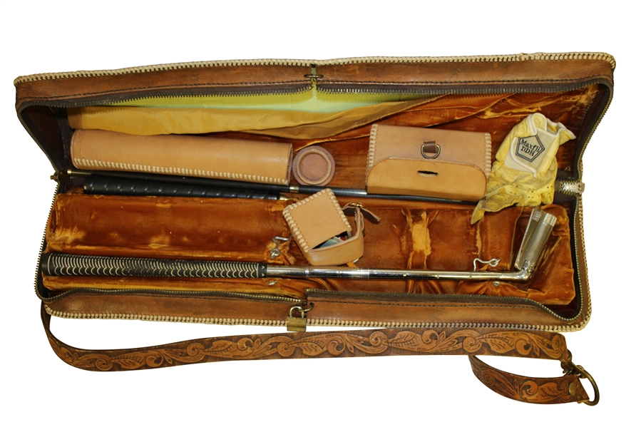 Adjustable Prototype Club in Hand Tooled Leather Case by Coats & Clark Super Stick
