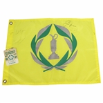 Jack Nicklaus Signed Memorial Flag w/ 1987 Champion & Runner Up JSA ALOA
