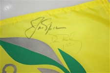 Jack Nicklaus Signed Memorial Flag w/ 1987 Champion & Runner Up JSA ALOA