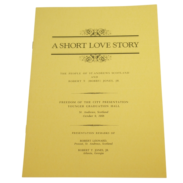 1958 A Short Love Story - The People of St Andrews & Bobby Jones Book