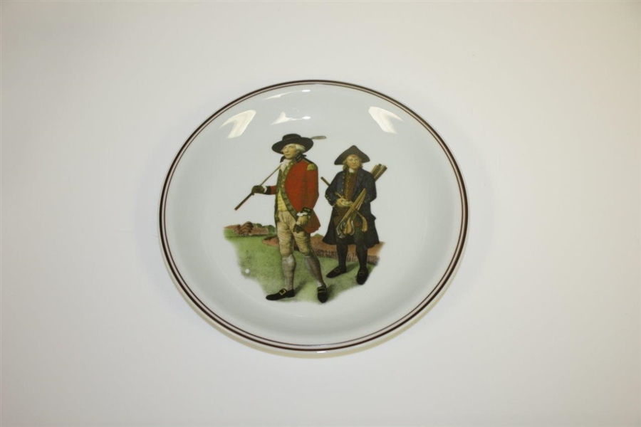 Mottahedeh Plate adapted from engraving by V. Green of The Blackheath Golfers