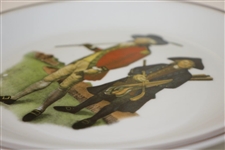 Mottahedeh Plate adapted from engraving by V. Green of 'The Blackheath Golfers'