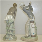 Lladro Handmade in Spain Golfing Pair Porcelain Figurines