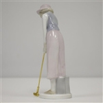 Porcelain Statue of Lady Golfer w/ Putter by Russ