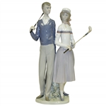 Lladro Handmade in Spain Golfing Pair Porcelain Figurines