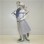 Lladro Handmade in Spain Golfing Pair Porcelain Figurines
