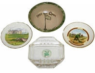 Golf Themed Bowls & Ashtrays from St Andrews, PGA Champ & US Open