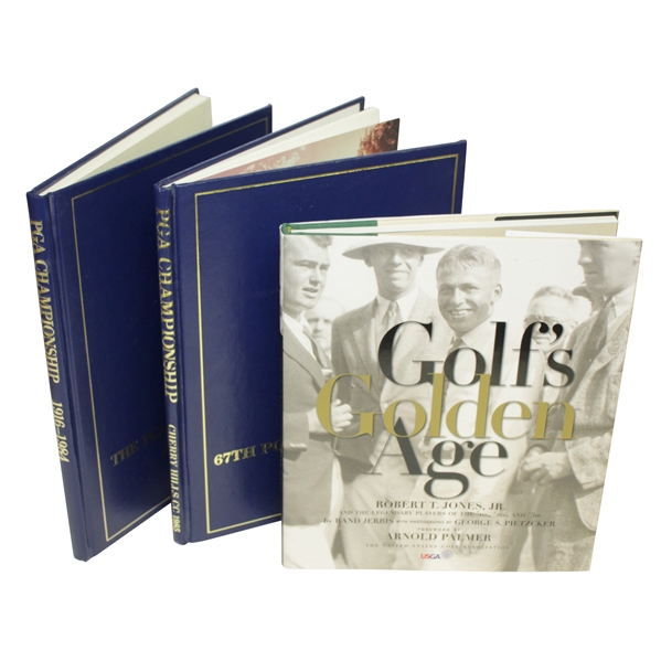 Golfs Golden Age Signed by Authors w/ PGA Championship Annuals 1916-1984 & 1985