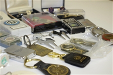 Golf Accessories Lot - Assorted Lighters, Cuff Links & Tie Tacks From Various Tournaments/Clubs