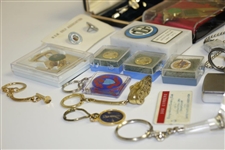 Golf Accessories Lot - Assorted Lighters, Cuff Links & Tie Tacks From Various Tournaments/Clubs