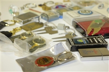 Golf Accessories Lot - Assorted Lighters, Cuff Links & Tie Tacks From Various Tournaments/Clubs