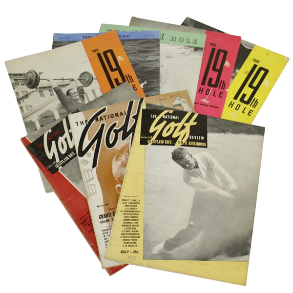 1937 - 1946 The National Golf Review & The 19th Hole Publications Feat Grandland Rice