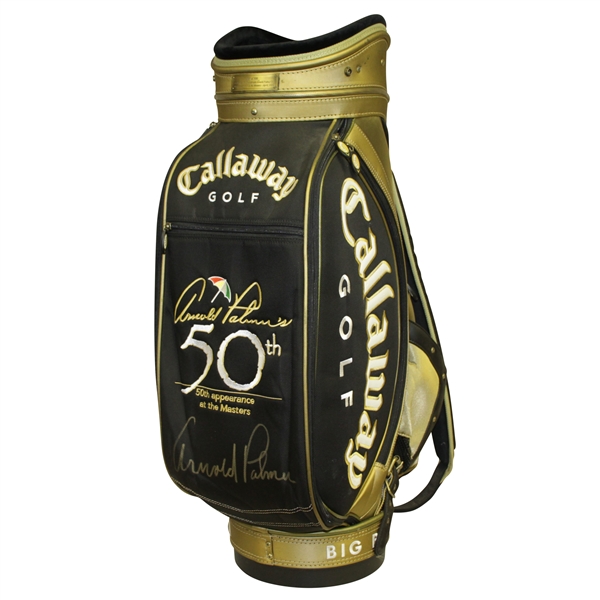 Arnold Palmer Signed Callaway 50th Masters Anniversary Commemorative Golf Bag JSA ALOA