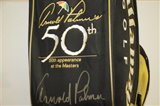 Arnold Palmer Signed Callaway 50th Masters Anniversary Commemorative Golf Bag JSA ALOA