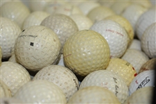 Collection of Signature Golf Balls of 133 including Mesh Ball of Johnny Farrell