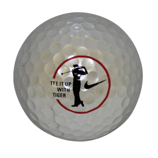 Tiger Woods Silver "Tee it up with Tiger" Nike Logo Ball w/ Unique Serial Number 