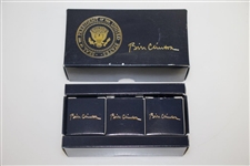Bill Clinton Personal Logo Presidential Seal Full Box of 3 Titleist Sleeves in Mint Condition