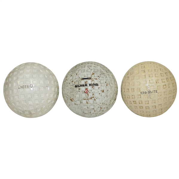 Square Mesh Pattern Golf Balls - Spalding Kro Flite, Silver King & Cheerio