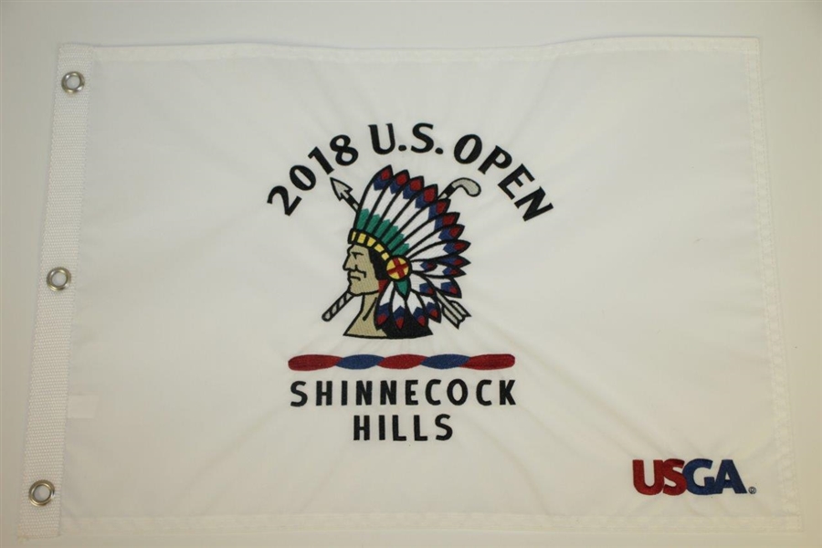 2018 US Open at Shinnecock Hills Embroidered Flag & Yardage Guide - Koepka Win